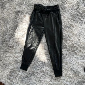 Faux leather Joggers